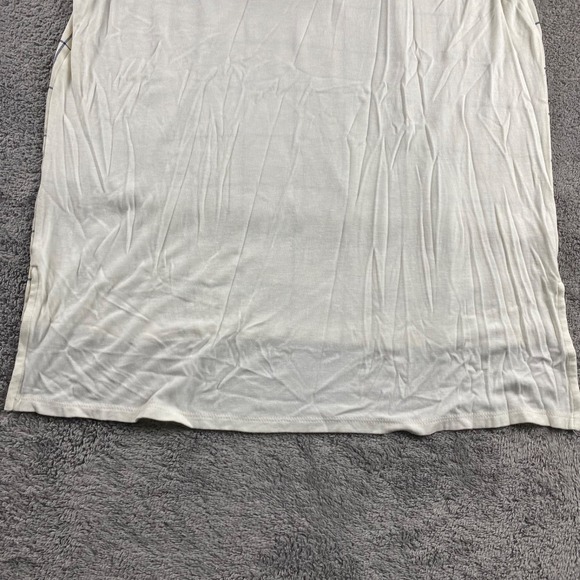 Ann Taylor LOFT Sleeveless Essential Shirt Womens Small Ivory Blue - Picture 7 of 11